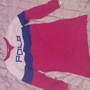 Polo long sleeve sweater dress